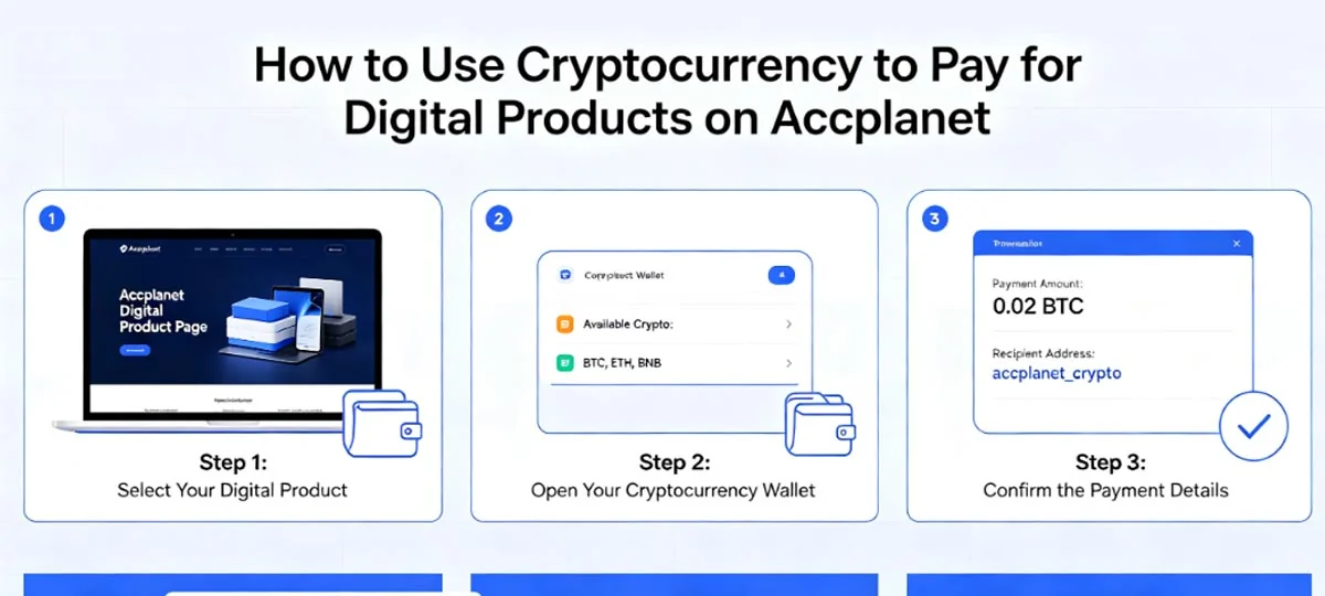 How to Use Cryptocurrency to Pay for Digital Products on Accplanet
