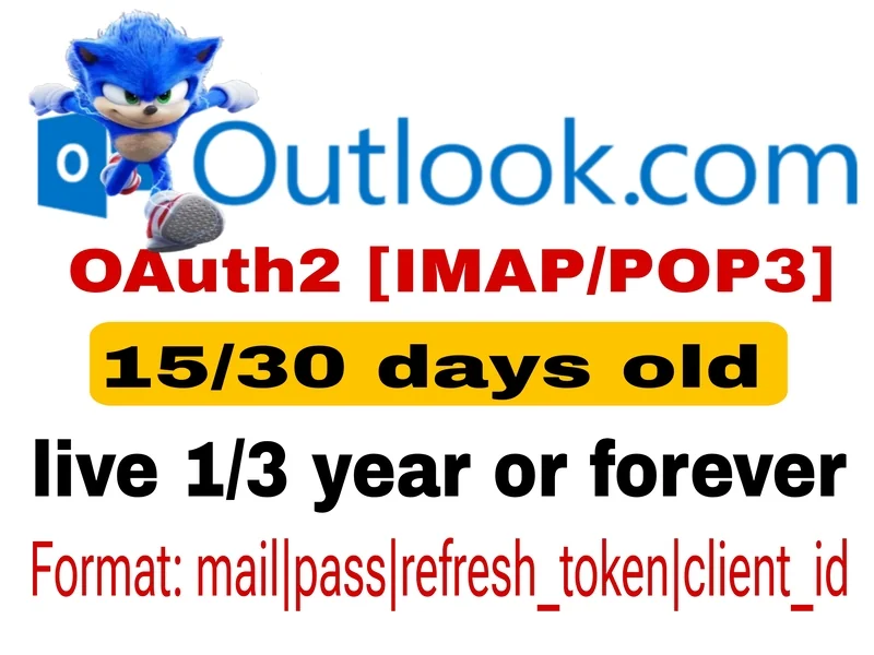 Outlook Trusted Fresh- OAuth2 [IMAP/POP3] Live 12-36 Months or forever(Register…