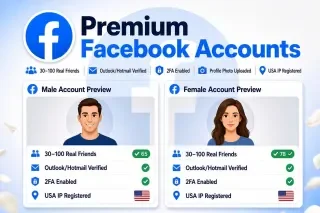 Аккаунты Facebook с 30–100 реальными друзьями, подтверждённой и включённой почт…
