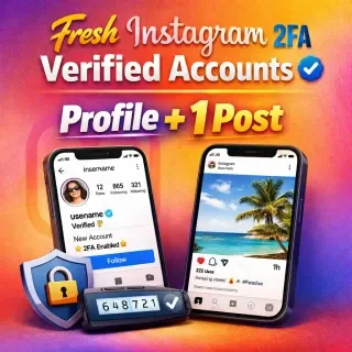 Cuentas de Instagram frescas verificadas con 2FA – Perfil + 1 Publicación