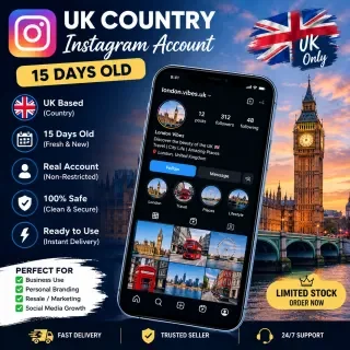 Аккаунт Instagram страны Великобритании с 2FA