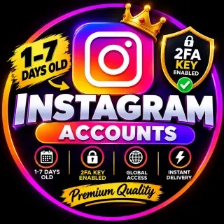 1–7 天 Instagram 账号 | 已启用 2FA 密钥 | 全新 Instagram 账号