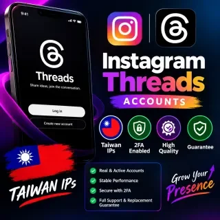  Contas de Instagram Threads de Alta Qualidade com IPs de Taiwan, 2FA Ativado e…