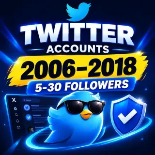 Twitter (X) Accounts 2006-2018 | Hotmail Access | 2FA | Auth Token | 5-30 Follo…