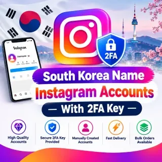 Аккаунты Instagram с именным профилем Южной Кореи и ключом 2FA
