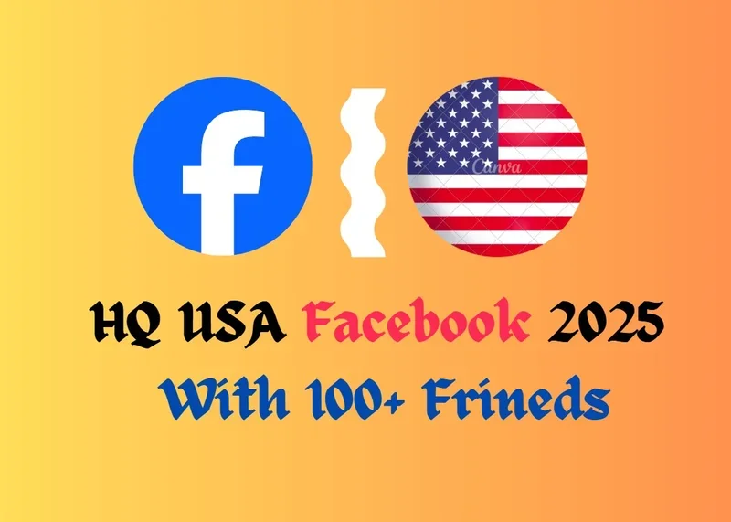 Facebook ✅ USA IP ✅ 2025 With 100+ Friends ✅ Manually Registration ✅ Email Veri…