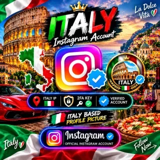 Итальянский аккаунт Instagram, итальянское имя, итальянский IP, фото профиля, в…