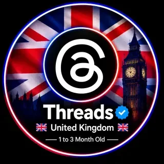 Conta Threads do Reino Unido com IP exibido, verificado com chave 2FA