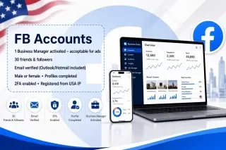 FB Аккаунты | 1 Business Manager активирован, подходит для рекламы. 30 друзей и…