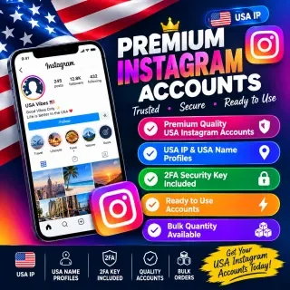Аккаунты Instagram с IP США | IP США и имена США | Ключ 2FA включён