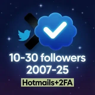Twitter 10-30 followers + Hotmails+2FA | Aged 2007-25
