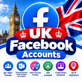 Аккаунты Facebook (Великобритания) | 30–100+ друзей | Email Outlook/Hotmail под…