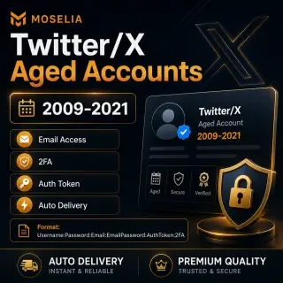 Cuentas antiguas de Twitter/X | 2009–2021 | Correo + 2FA + Token de autenticaci…