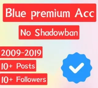 Twitter Premium/Blue Acc | No Shadowban | 10+Posts | 10+Followers | 2009-2019 |…